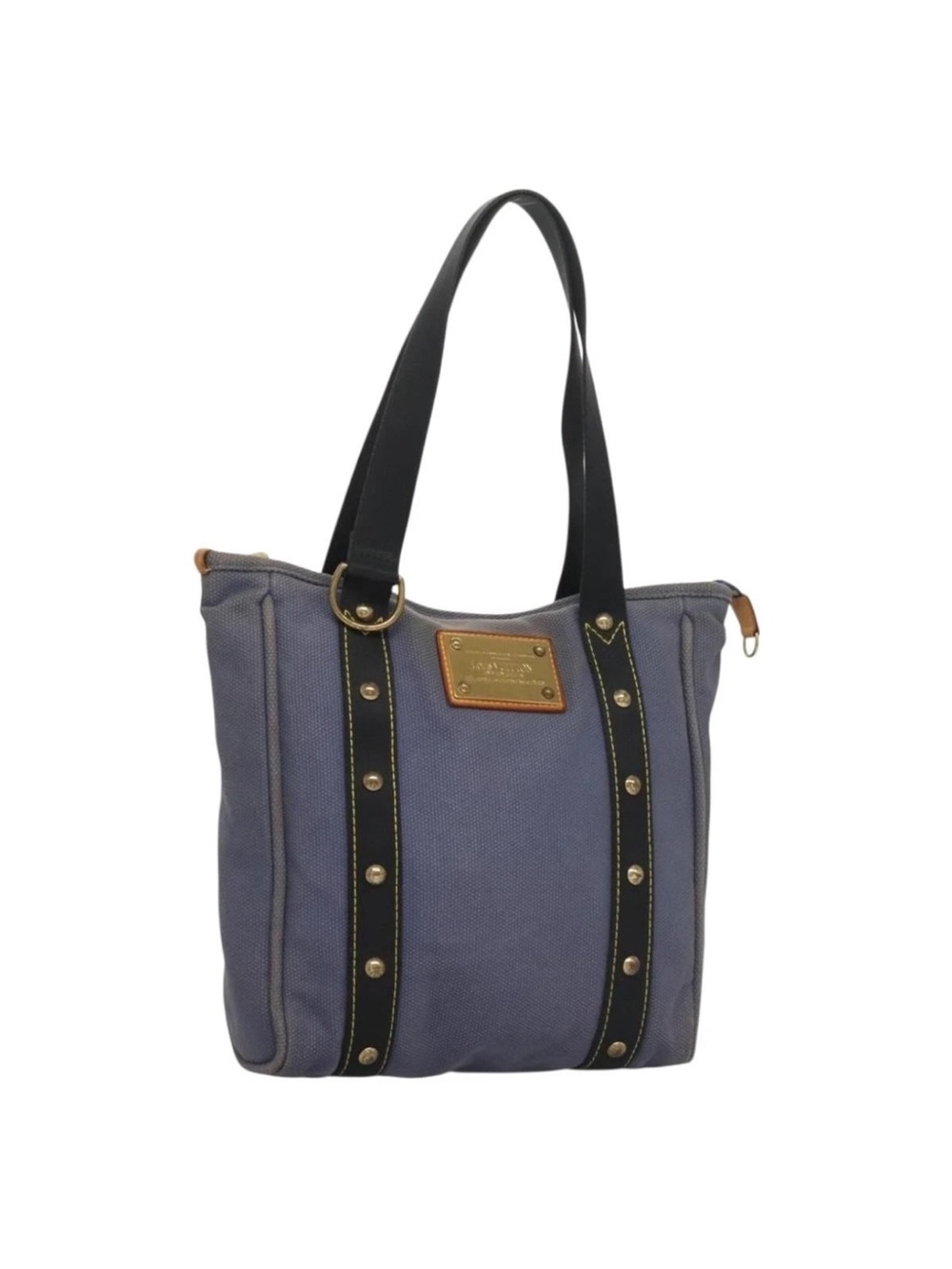 Louis Vuitton Cabas  Slate Blue Canvas Tote with Dark Blue Straps